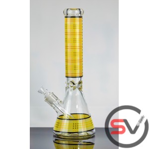 SQUARE WITH DOT DESIGN GLASS BEAKER 14inch